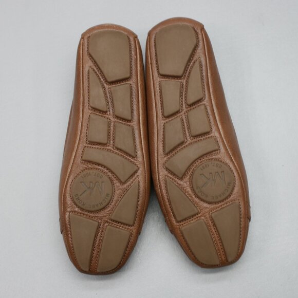 Michael Kors Ladies 10 M Brown Leather Logo Slip-on Loafers Ballet Flats Shoes - Picture 9 of 12